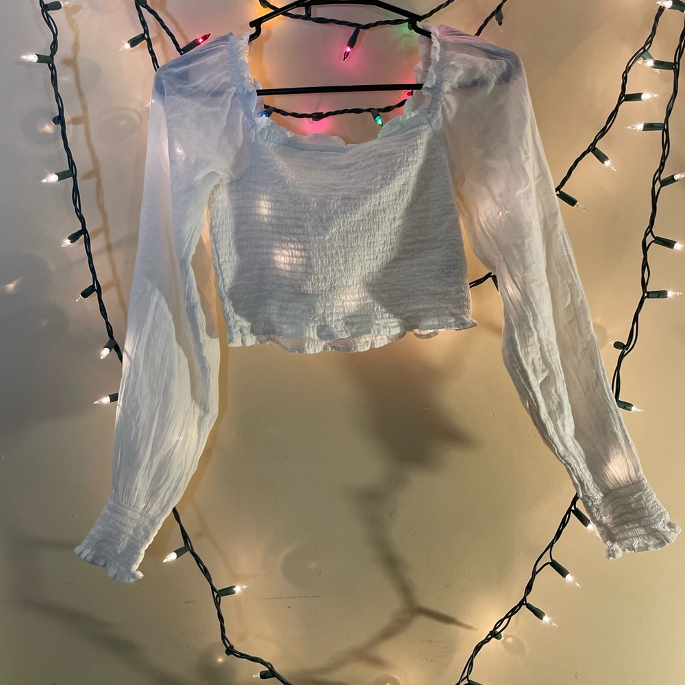 White crop top